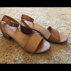 EUC JCrew leather low-heel sandals